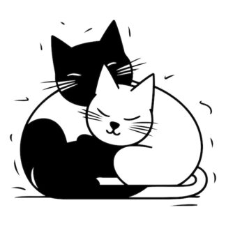 Sticker Autocollant chat  animaux  ANX70