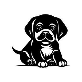 Sticker Autocollant chien mignon animaux  ANX87