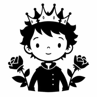 Sticker Autocollant prince princesse  P182