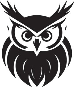 Sticker Autocollant hibou chouette animaux  ANI2112