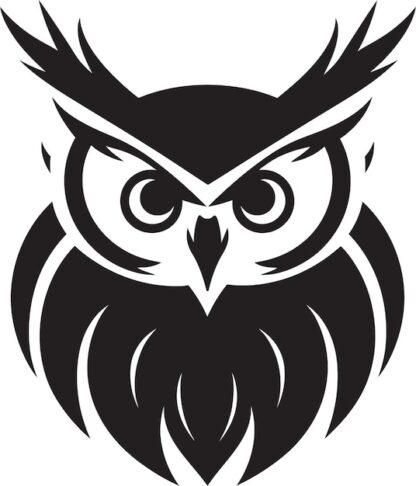 Sticker Autocollant hibou chouette animaux  ANI2112