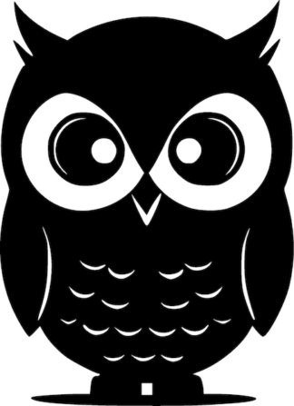 Sticker Autocollant hibou chouette animaux  ANI2117