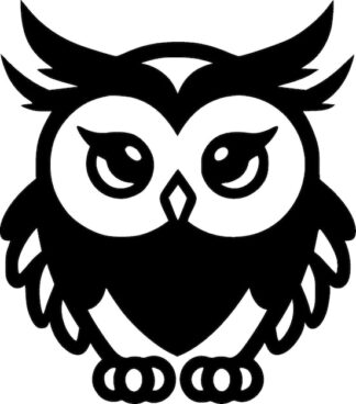 Sticker Autocollant hibou chouette animaux  ANI2118