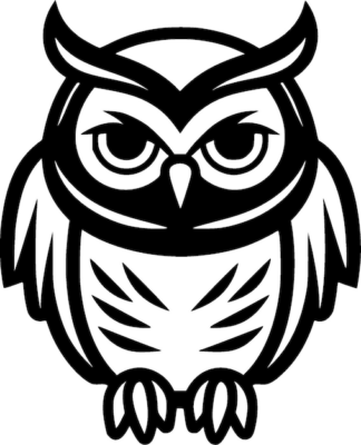 Sticker Autocollant hibou chouette animaux  ANI2113