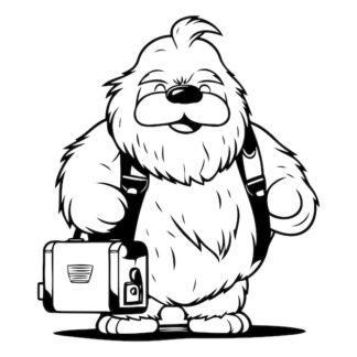 Sticker Autocollant yeti animal bigfoot montagne  MY2111