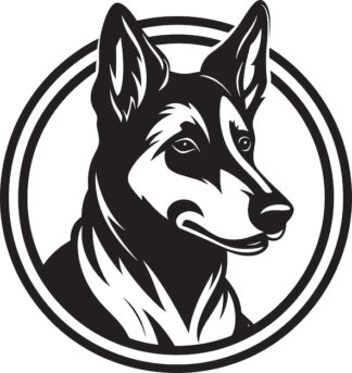 Sticker Autocollant chien berger animaux  ANI96