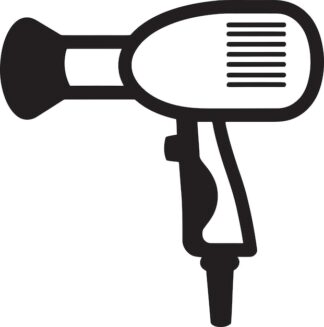 Sticker Autocollant seche cheveux coiffure barbier  BC025