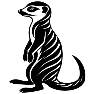 Sticker Autocollant suricate rongeur animaux  JL25