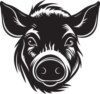 Sticker Autocollant sanglier cochon chasse animaux  ANI115