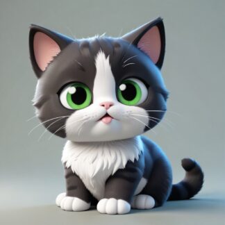 Papier peint ou sticker autocollant chaton mignon PSC1