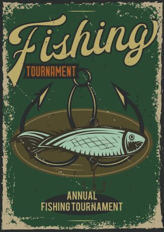 Sticker Autocollant plaque pêche imprime 18x24cm  PL37