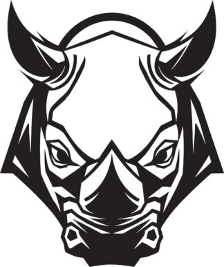 Sticker Autocollant rhinoceros animaux  ANI105