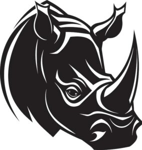 Sticker Autocollant rhinoceros animaux  ANI107