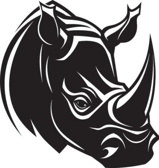 Sticker Autocollant rhinoceros animaux  ANI107