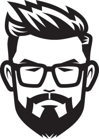 Sticker Autocollant homme coiffure barbier  BC026