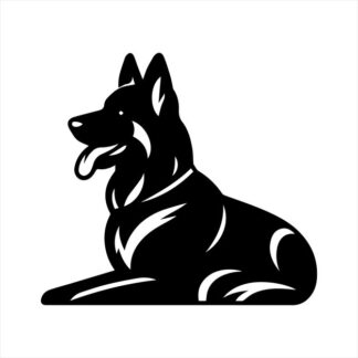 Sticker Autocollant chien malinois berger allemand animaux  ANICM39