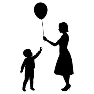 Sticker Autocollant maman enfant femme  F68