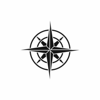 Sticker Autocollant boussole compas 4X4  A2414