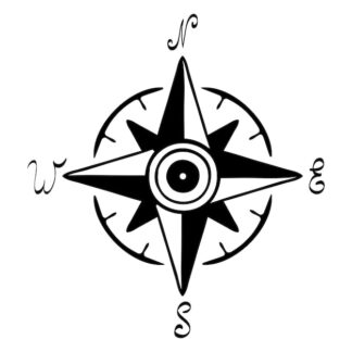 Sticker Autocollant boussole compas 4X4  A2409