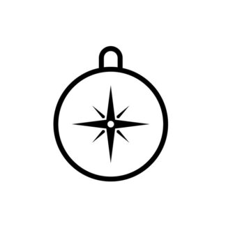 Sticker Autocollant boussole compas 4X4  A2407