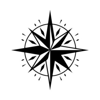 Sticker Autocollant boussole compas 4X4  A2405