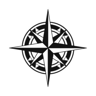 Sticker Autocollant boussole compas 4X4  A2415