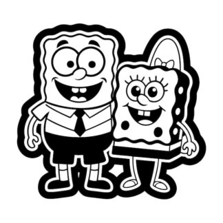 Sticker Autocollant bob eponge enfant hero  HE0902