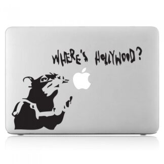 Sticker Autocollant banksy goes hollywood macbook  MB0941