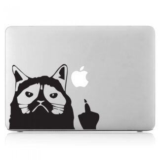 Sticker Autocollant chat noir macbook  MB0995