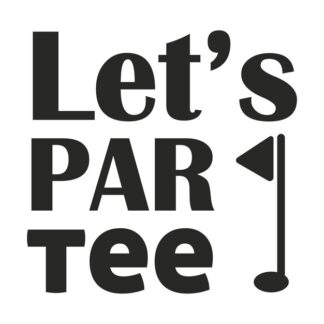 Sticker Autocollant golf lets-part-tee citation  CI017