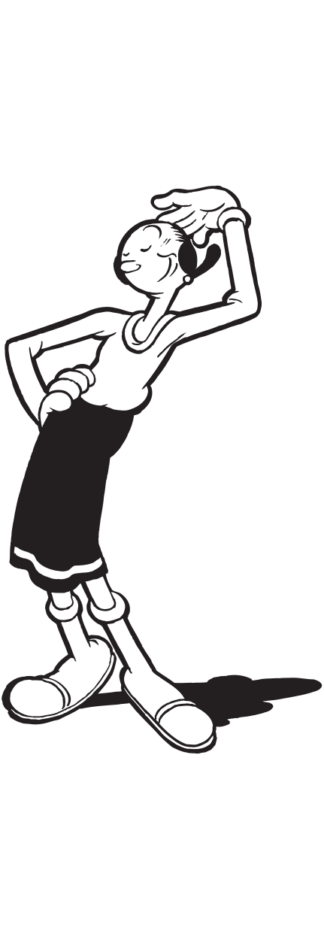 Sticker Autocollant olive popeye hero  H2401