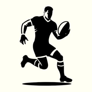 Sticker Autocollant joueur rugby SPORT  SPR29