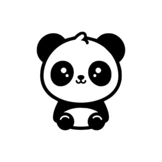 Sticker Autocollant ours panda animaux  ANI1043
