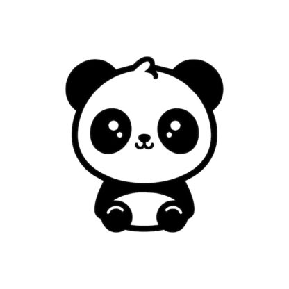 Sticker Autocollant ours panda animaux  ANI1043
