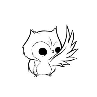 Sticker Autocollant chouette hibou oiseau animaux  AN563