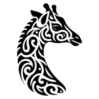 Sticker Autocollant girafe tribal animaux  ANI1046