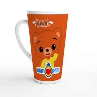 Mug à café Latte en céramique blanche 483 ml (17 oz) plim plim