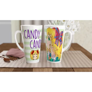 Mug à café Latte en céramique blanche 483 ml (17 oz) Candy