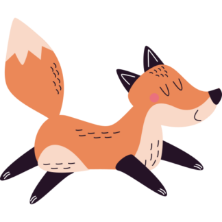 Sticker Autocollant renard animal imprimé IMP2433