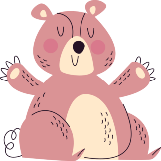 Sticker Autocollant ours animal imprimé IMP2443