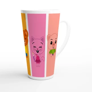 Mug à Café Latte en Céramique Blanche 483ml – Design Éclatant Plim Plim