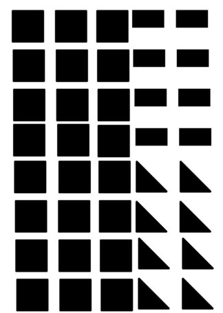 40 gommettes adhésives autocollantes géométriques taille et couleur au choix