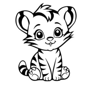 Sticker Autocollant tigre animaux  AN1A37