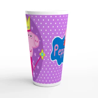 Mug à café Latte en céramique blanche 483 ml (17 oz) peppa pig