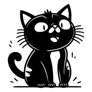 Sticker Autocollant chat animaux  AN1A34