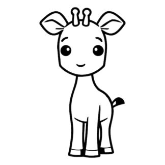 Sticker Autocollant girafe animaux  AN1A39