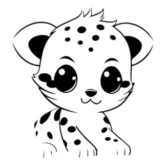 Sticker Autocollant leopard  animaux  AN1A32