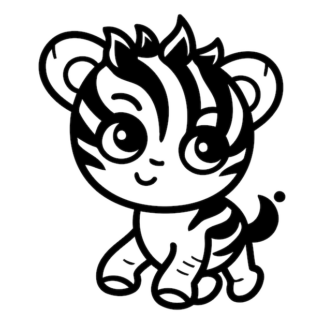 Sticker Autocollant zèbre équidé animaux  AN1A24