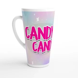 Mug à café Latte en céramique blanche 483 ml (17 oz) Candy