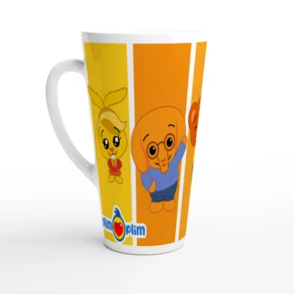 Mug à Café Latte en Céramique Blanche 483ml – Design Éclatant Plim Plim